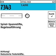 Pen Accessories sale Sonstige Spiral-Spannstift, Regelausführung DIN 7343 Edelstahl 1.4310 blank ø2,5 x 14mm