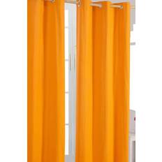 Orange Curtains & Accessories Homescapes 137cm Drop 182cm, Orange