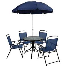 Blau Essgruppen Flash Furniture Nantucket Essgruppe, 1 Bord inkl. 4 Stolar