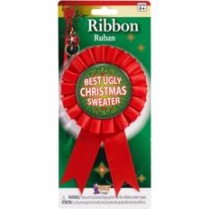 Forum Novelties Ugliest Christmas Sweater Award Ribbon Green/Red One-Size