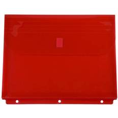 Jam Paper Plastic 3 Hole Punch Binder Envelopes 9 1/2 x 11 1/2 12 Pack