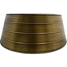 Or Jupes de Sapin de Noël Ivyline Gold Metal Xmas Tree Skirt Support pour Sapin de Noël