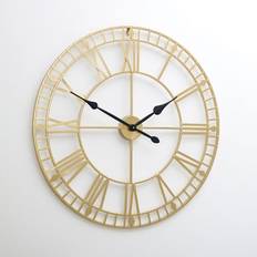 Interior Details Melody Maison Large Gold Skeleton Wall Clock