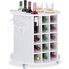 Plast Vinställ Relaxdays Vinförvaring Vit 56 x 54 cm Vinställ