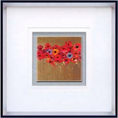 Square Framed Art Premier Housewares Poppies Black Framed Art 53x53cm