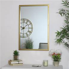 Glass Wall Mirrors Melody Maison Rustic Antique Gold Rectangle 50cm Wall Mirror