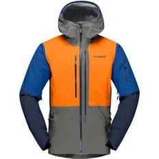 Multifärgade - Skidor Jackor Norrøna Lofoten Pro Jacket M - Castor Grey/Orange Popsicle