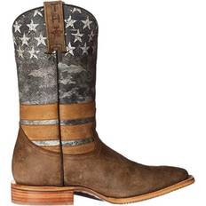 Men High Boots Tin Haul Freedom Square Toe - Brown