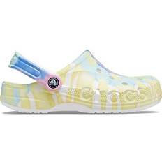 Mehrfarbig Holzschuhe Crocs Baya Tie-Dye Clog - White Multi