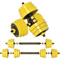 Barbell Sets Homcom Dumbbell & Barbell Adjustable Set