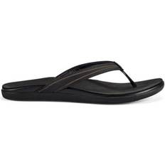 Leather - Women Flip-Flops OluKai Aukai - Black