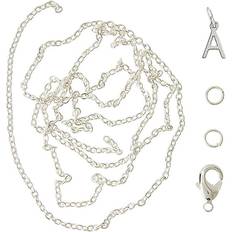 Me & My Box Necklace with Letter - Silver