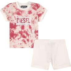 Diesel Logo Tie Dye T-Shirt And Shorts Set