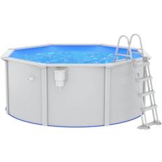 120.0 cm Freestanding Pools vidaXL Swimming Pool with Safety Ladder 3x1.2m