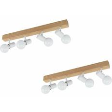 Brown Ceiling Flush Lights Loops 2 pack 4 Spot Ceiling Flush Light