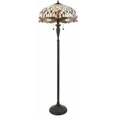 Glass Floor Lamps Loops 1.5m Tiffany Twin Floor Lamp