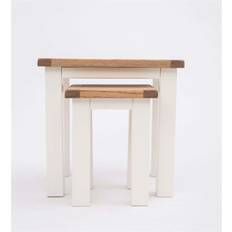 Wooden nest of tables Home Source Alberta Nest of 2 Coffee Table