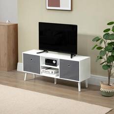 Homcom Grey TV Benches Homcom Modern TV Bench