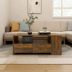 Aluminium Tables vidaXL smoked oak Coffee Table