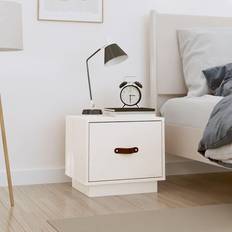 vidaXL Massivt Fyrretræ 40 x 34 x 35 cm Sengebord