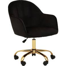 Gold Office Chairs Premier Housewares Brent Black Office Chair