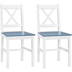 Homcom Cross Kitchen Chair 2pcs