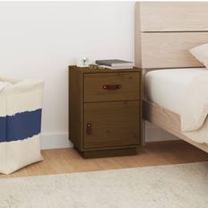 vidaXL Massivt Fyrretræ 40 x 34 x 55 cm Sengebord