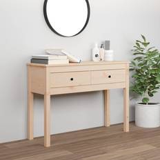 vidaXL 100x35x75 cm Massivt Fyrretræ Konsolbord