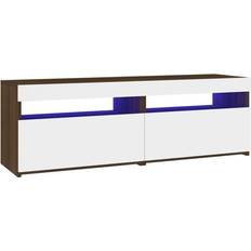 Led tv 60 tommer vidaXL Tv-Borde Med LED-Lys 2 Stk 60 x 35 x 40 cm TV-bord