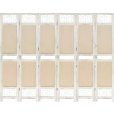 Beige Romavdelere vidaXL 210 165 6-Panel Cream Romavdeler