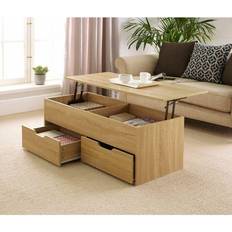 Home Source Oak Wooden Lift Coffee Table