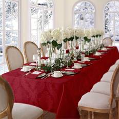 Rojo Manteles Elrene Barcelona Jacquard Damask Oblong Tablecloth 102 x 60 Mantel Rojo