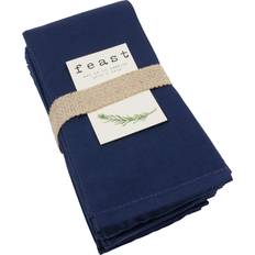 Kaf Home Feast Dinner of 12 Easy-Care Cloth Napkin Blue