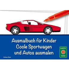 Plastikspielzeug Aktivitätsbücher Ausmalbuch für Kinder Coole Sportwagen und Autos ausmalen