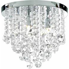 Litecraft Montego Crystal Ceiling Flush Light