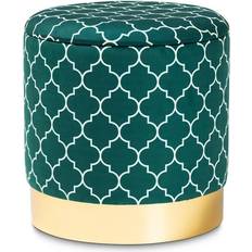 Gold Seating Stools Baxton Studio Serra Glam Seating Stool