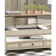 Ashley White Coffee Tables Ashley Signature Realyn Vintage Farmhouse Lift Top Coffee Table