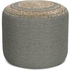 Gray Pouffes Simpli Home Serena 14 Pouffe