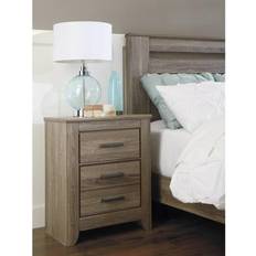 Ashley Gray Bedside Tables Ashley Signature Zelen Rustic Contemporary 2 Bedside Table