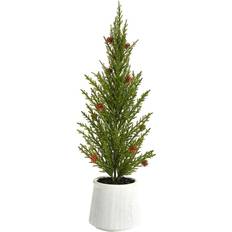 Natural Christmas Decorations Nearly Natural 20 Cedar Pine Look Artificial with Mini Pine Cones Christmas Tree