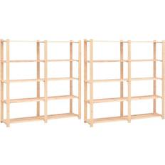 Udtræksskuffer Reolsystem vidaXL 2 stk. 5 massivt fyrretræ Reolsystem 170x170cm