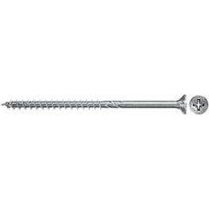 Fischer 100 x Chipboard Screws Power-Fast II 5.0 x 100 Countersunk Head with Phillips Partial Thread Galvanised Blue Passivated 100pcs