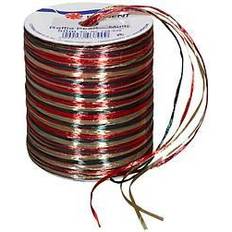 Raffia garn PRÄSENT Geschenkband Raffia glänzend rot/braun/grün 3,0 mm x 50,0 m