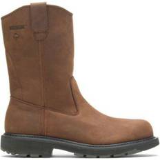 Brown - Men Rain Boots Wolverine DD Work Wellington - Brown Nubuck