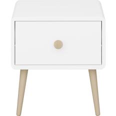 Steens Gaia 1 Drawer Pure White Bedside Table