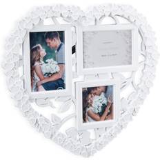 Relaxdays Heart Picture Collage, Hanging Gallery, Horizontal Photo Frame