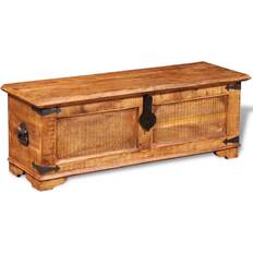 vidaXL Coffre De Stockage Bois Brut De Manguier - Marron Commode