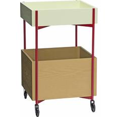 Hübsch Fresh Trolley H 70 cm Bourgogne Table à roulettes