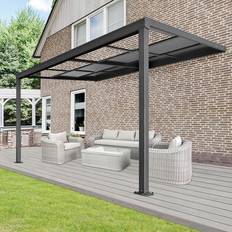 Coperture per Patio Home Deluxe Grigio Terrazza Sul Tetto SOLIS 390 x 295 x 233/272 cm