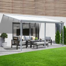 Weiß Terrassenüberdachungen Home Deluxe Weiß Terrassenüberdachung SOLIS 434